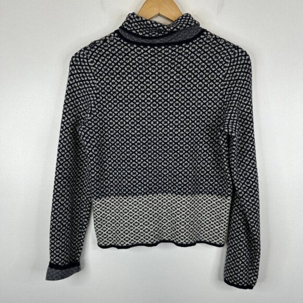 MOTH  Anthropologie Wool Blend Cowl Neck Long Sleeve Sweater   Navy